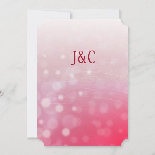 Rote Blasen für Hochzeiten Einladung (Rückseite)