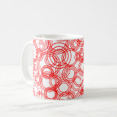 Rote Blasen Kaffee Tasse (Vorderseite Links)