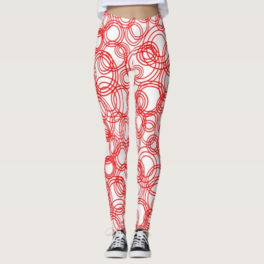 Rote Blasen Leggings (Vorderseite)