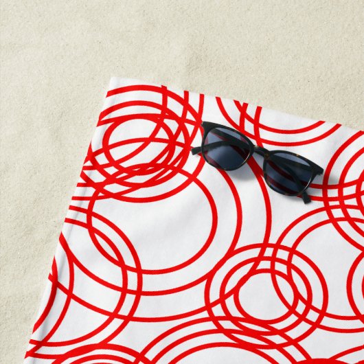 Rote Blasen Strandtuch (Beispiel)
