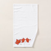 Rote Blätter, Ahorn-Blätter, Herbstfarben Badhandtuch Set (Handtuch)