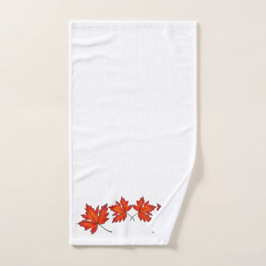 Rote Blätter, Ahorn-Blätter, Herbstfarben Badhandtuch Set (Handtuch)