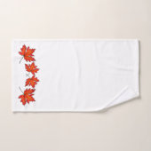 Rote Blätter, Ahorn-Blätter, Herbstfarben Badhandtuch Set (Handtuch)