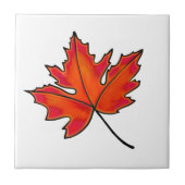 Rote Blätter, Ahorn-Blätter, Herbstfarben Fliese (Vorderseite)