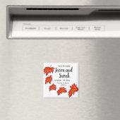 Rote Blätter, Ahorn-Blätter, Herbstfarben Magnet (In Situ (Geschirrspüler))