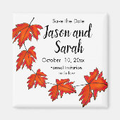 Rote Blätter, Ahorn-Blätter, Herbstfarben Magnet (Vorne)