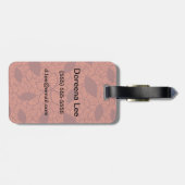 Rote Blätter auf Orange Gepäckanhänger (Rückseite horizontal)