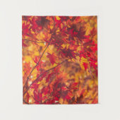 Rote Blätter Bäume Natur KLEIN Wandteppich (Vorderseite)
