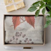 Rote Blätter Berries Fall Foliage Französisch Deco Seidenpapier (Geschenk)