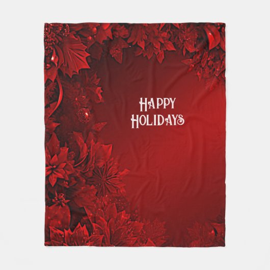 Rote Blätter Blumenstrauß Fleece Blanket (Vorderseite)