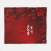 Rote Blätter Blumenstrauß Fleece Blanket (Vorderseite (Horizontal))