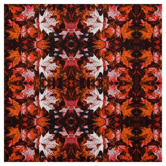 Rote Blätter des Niedergangs Stoff (Muster)