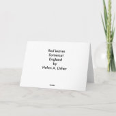 Rote Blätter Feiertagskarte (Rückseite)