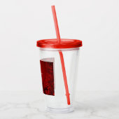 Rote Blätter Floral Holiday Acrylic Tumbler Acryltrinkbecher (Links)