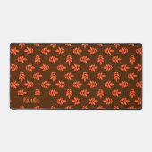 Rote Blätter individuelle Name braun Schreibtischunterlage (Vorderseite)