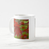 Rote Blätter Kaffeetasse (Vorderseite Links)
