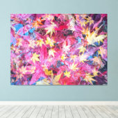 Rote Blätter Leinwanddruck (Insitu (Holzboden))