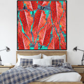 Rote Blätter Leinwanddruck (Insitu (Schlafzimmer))