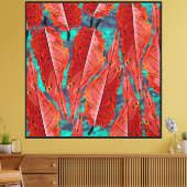 Rote Blätter Leinwanddruck (Insitu (Wohnzimmer))