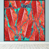 Rote Blätter Leinwanddruck (Insitu (Holzboden))
