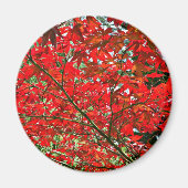 Rote Blätter Magnet (Vorne)