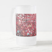 Rote Blätter Mattglas Bierglas (Vorderseite Links)