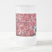 Rote Blätter Mattglas Bierglas (Mittel)