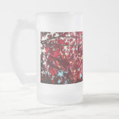 Rote Blätter Mattglas Bierglas (Links)
