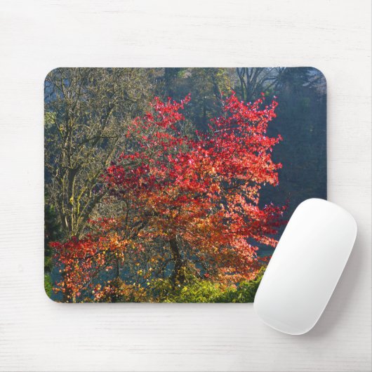 Rote Blätter Mousepad (Mit Mouse)
