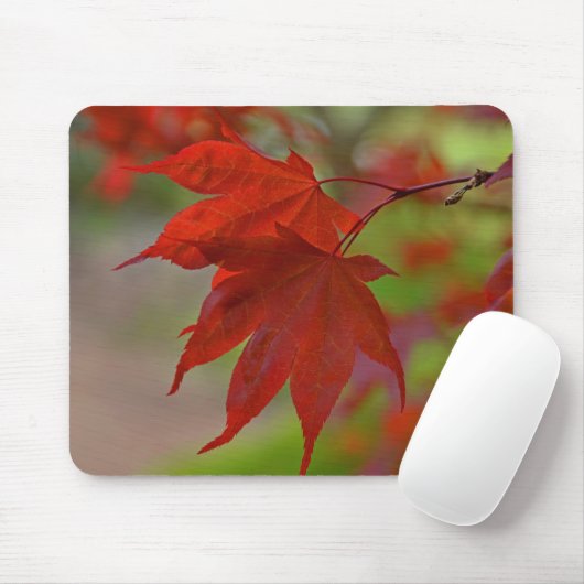 Rote Blätter Mousepad (Mit Mouse)
