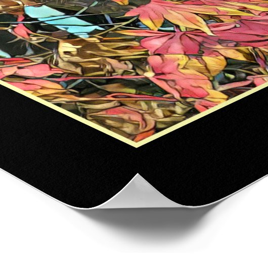 Rote Blätter Poster (Ecke)