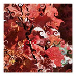 ROTE BLÄTTER POSTER