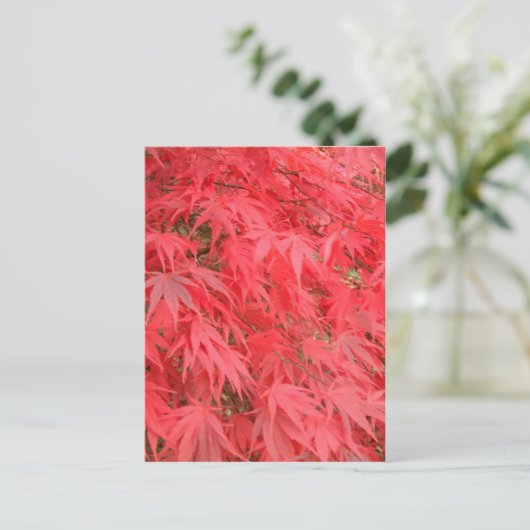 Rote Blätter Postkarte (Stehend Vorderseite)