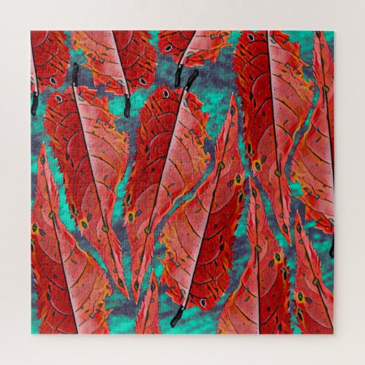 Rote Blätter Puzzle (Vertikal)