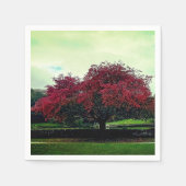 Rote Blätter Serviette (Vorderseite)