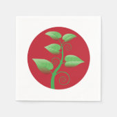 Rote Blätter Serviette (Vorderseite)