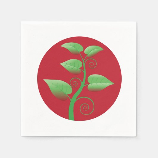 Rote Blätter Serviette (Vorderseite)