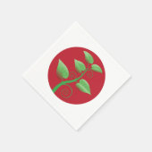 Rote Blätter Serviette (Ecke)