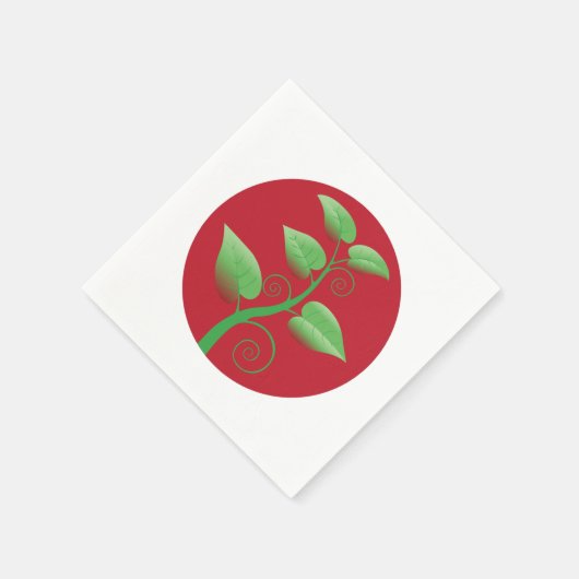 Rote Blätter Serviette (Ecke)