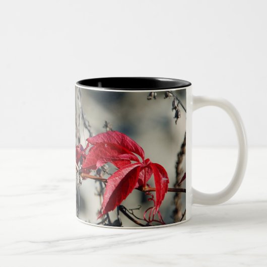Rote-Blätter-Tasse Zweifarbige Tasse (Rechts)