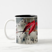 Rote-Blätter-Tasse Zweifarbige Tasse (Links)