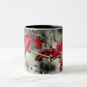 Rote-Blätter-Tasse Zweifarbige Tasse (Mittel)