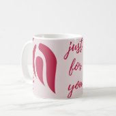 Rote Blätter und Nur für Sie Text Kaffeetasse (Vorderseite Links)