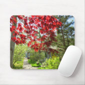 Rote Blätter und Walkway - Martha's Vineyard Mousepad (Mit Mouse)