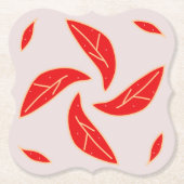 Rote Blätter Untersetzer (Vorderseite)