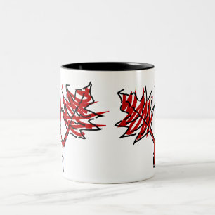 Rote Blätter Vector Graphics Tasse