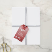 Rote Blätter Weihnachtsfeiertage Geschenkanhänger (Mit Garn)