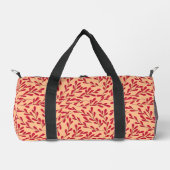 Rote Blattzweige Nahtloses Muster Duffle Bag (Vorderseite)