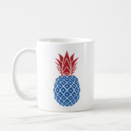 Rote Blaue Ananas Kaffeetasse