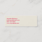 rote blaue Augenwink-Gefühlsnachricht auf der Kart Mini Visitenkarte (Rückseite)